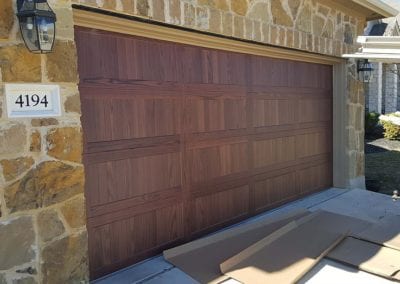wooden garage door