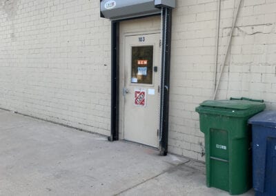 Roll up door open