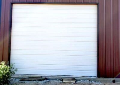 white commercial garage door